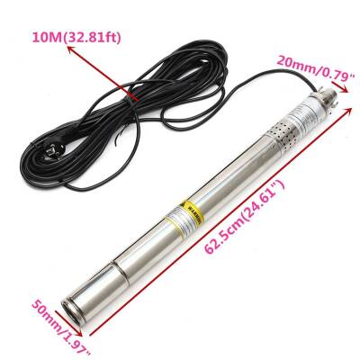 2'' 50 mm Dış Çap En İnce Dalgıç Pompa 10 Metre Kablolu 180 Watt 55 mss 1 m³/h - 3