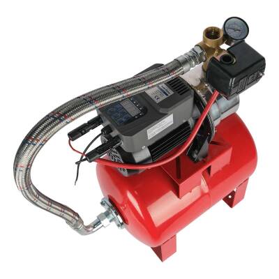24/48 Volt DC Solar Fırçasız/İnvertörlü Güneş Paneli Hidroforu 3 Kat 3 Daire 24 Litre Tank - 4