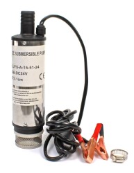 24 Volt Mazot Yağ Aktarma Pompası, Dc Mini Dalgıç Pompa Süzgeçli 51 mm Dış Çap - 1