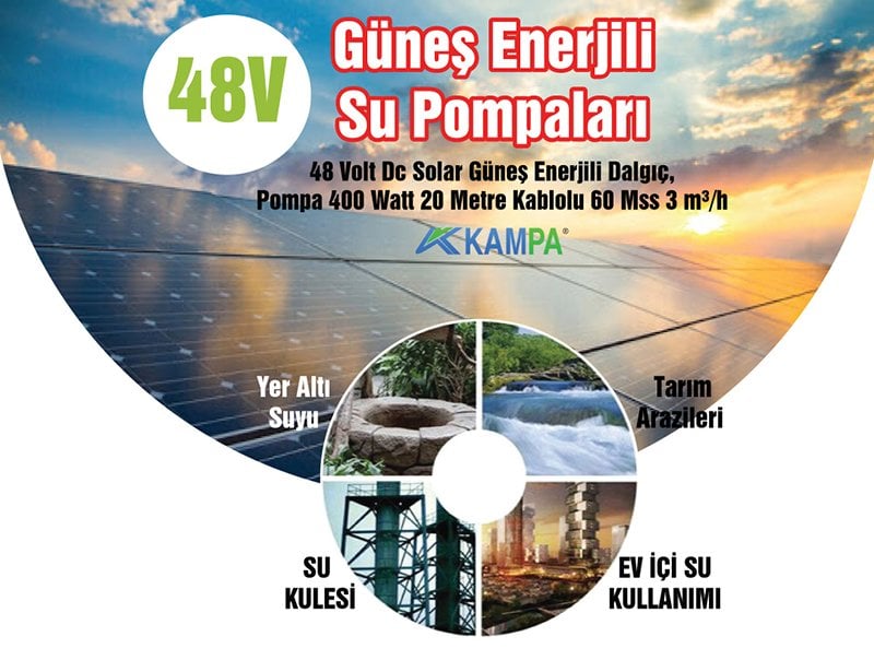 G&uuml;neş enerjili dalgı&ccedil; pompa