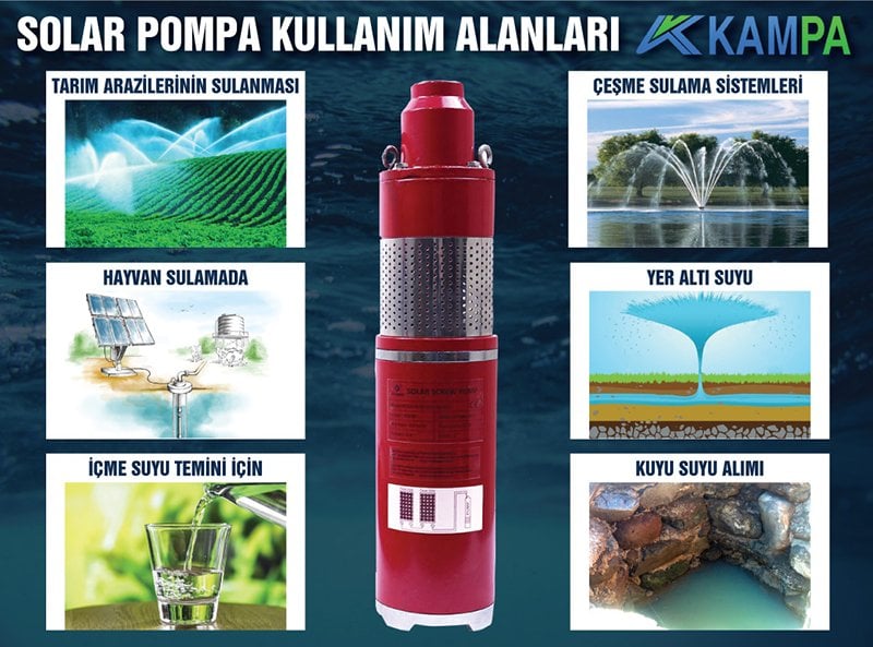 Solar dalgıç pompa kullanım alanları
