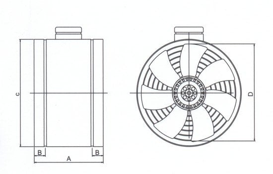 MTTA BRK-200 Yuvarlak Boru Tipi Fan