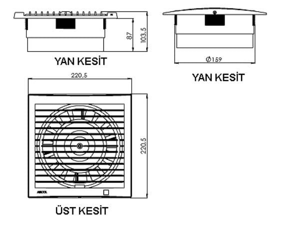 Sessiz Banyo, Wc ve Mutfak Aspiratörü