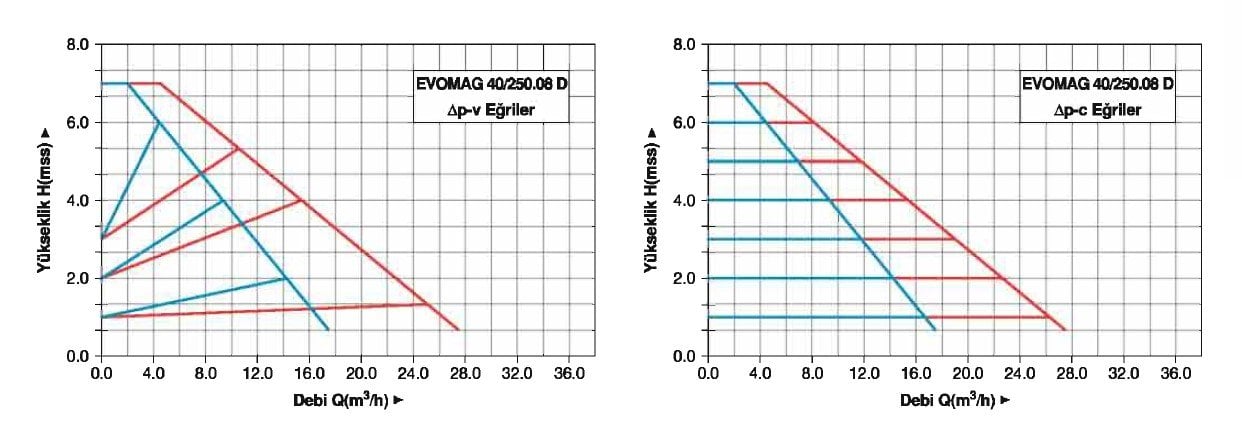 Master EVOMAG 40/250/08-D İkiz Tip Flanşlı Sirkülasyon Pompası