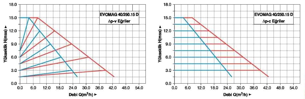 Master EVOMAG 40/250/15-D İkiz Tip Flanşlı Sirkülasyon Pompası
