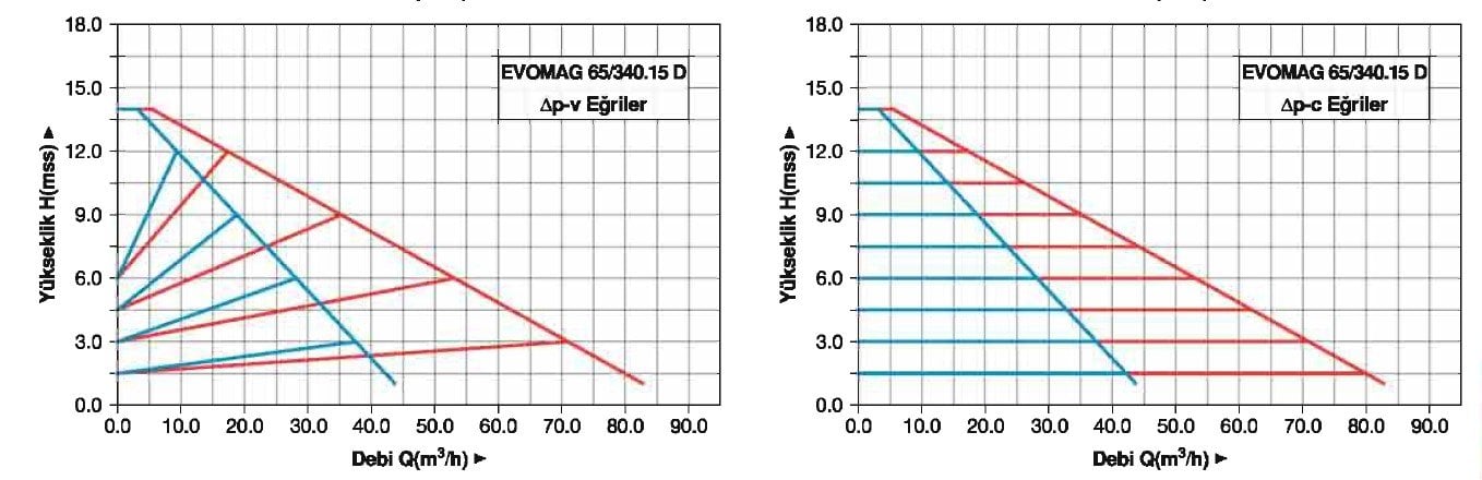 Master EVOMAG 65/340/15-D İkiz Tip Flanşlı Sirkülasyon Pompası