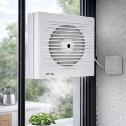 Aircol 100lük Panjurlu Tuvalet, Wc ve Banyo Fanı / Aspiratörü 100 m³/h - Aircol 100 MP - 3