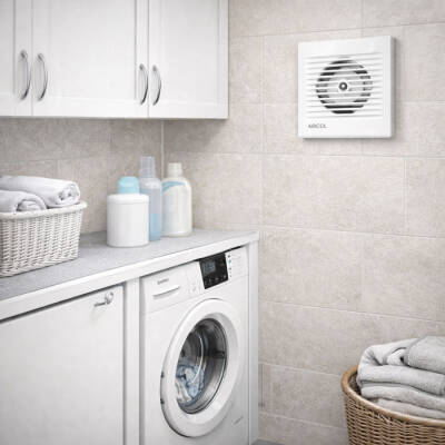 Aircol 100lük Sessiz, Dekoratif, Plastik Banyo Fanı / Aspiratörü 100 m³/h - Aircol 100 - 3