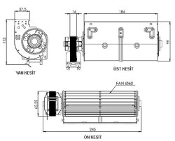 AIRCOL AKS 680-180 Tanjansiyel Radyal Fan 180 mm Genişilk 140 m³/h - Aircol (1)