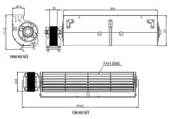 AIRCOL AKS 680-300 Tanjansiyel Radyal Fan 304 mm Genişilk 225 m³/h - Aircol (1)