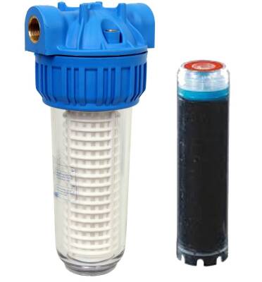 Aquafer 10'' Aktif Karbon Tüp Su Filtresi 1 inc Su Tatlandırıcı - 1