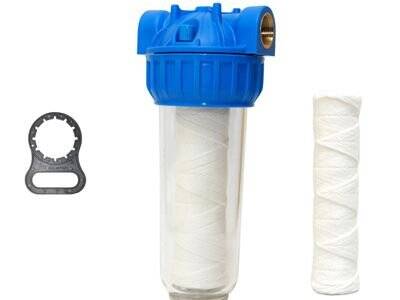 Aquafer 10 inç İp Sargılı Su Filtresi 3/4 inc 5 Mikron - 1
