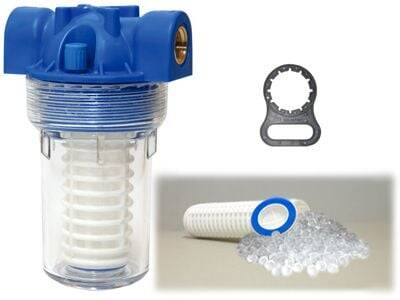Aquafer 5'' Siliphos Filtre 1/2 inc 100 Micron Yıkanabilir Kireç Önleyici Filtre - 1