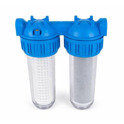 Aquafer Çiftli Filtre Takımı 3 Aşamalı Bina Girişi Su Arıtma Sistemi - 1