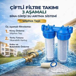 Aquafer Çiftli Filtre Takımı 3 Aşamalı Bina Girişi Su Arıtma Sistemi - Aquafer (1)