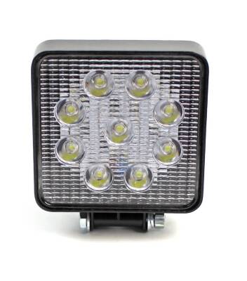 Beyaz Işıklı Kare Led Lamba Off Road Sis Farı 9 Ledli 12-24 Volt YERLİ ÜRETİM - 1