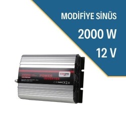 CARSPA Güneş Enerji Sistemi İnverteri, Solar Enerji İnverteri 2000W-12V Modifiye Sinüs İnverter - Carspa