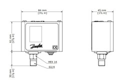 Danfoss 060-113366 KP35 -02/7.5 Bar Presostat Basınç Şalteri 1/4'' Bağlantı (Basınç kontrol cihazı) - 2