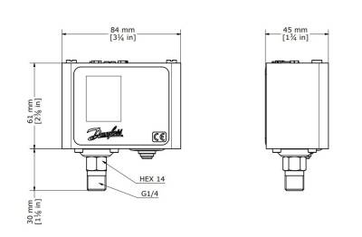 Danfoss 060-113366 KP35 -02/7.5 Bar Presostat Basınç Şalteri 1/4'' Bağlantı (Basınç kontrol cihazı) - 2