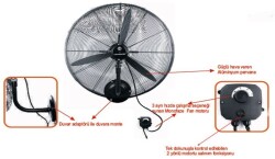 Dündar SV 50 Sanayi Duvar Tipi Endüstriyel Vantilatör 50 cm - 2