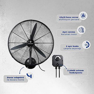 Dündar SV 65 Sanayi Duvar Tipi Endüstriyel Vantilatör 65 cm - 2