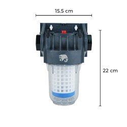 EuroFil 5'' Yıkanabilir Kartuşlu Filtre Takımı 3/4 inc 50 Mikron - 4
