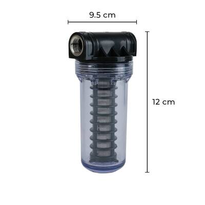 EuroFil 5'' Yıkanabilir Paslanmaz Mazot Süzme Filtresi 1/2 inc 100 Mikron - 4