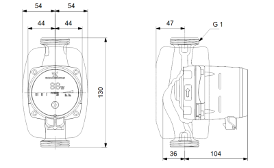 Grundfos ALPHA1 15-60(130 mm) 25-40.000 Kazan İçin Frekans Konvertörlü Sirkülasyon Pompası 6mss 3.4m³/h - 3