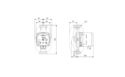 Grundfos ALPHA2 32-60(180 mm) 25-40.000 Kazan İçin Frekans Konvertörlü Sirkülasyon Pompası 6mss 3.4m³/h - 3