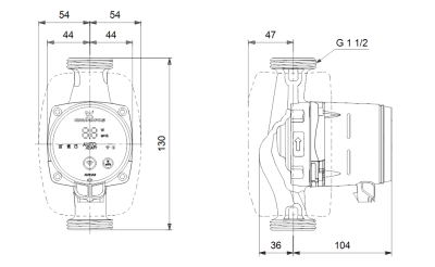 Grundfos ALPHA3 25-80(130 mm) 40-60.000 Kazan İçin Frekans Konvertörlü Sirkülasyon Pompası 8mss 4m³/h - 3