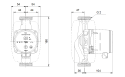 Grundfos ALPHA3 32-40(180 mm) 18-25.000 Kazan İçin Frekans Konvertörlü Sirkülasyon Pompası 4mss 2.6m³/h - 3