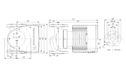 Grundfos MAGNA1 80-120 F(360 mm) 600.000+ Kazan İçin Frekans Konvertörlü Sirkülasyon Pompası 12mss 60m³/h - 3