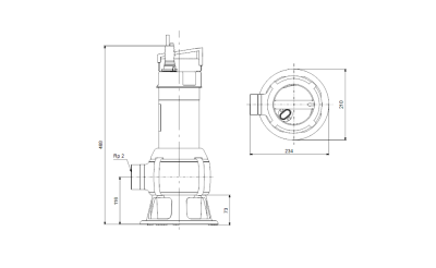 Grundfos UNILIFT AP35B.50.08.A1V Paslanmaz Gövdeli Vortex Çarklı Kirli Su Drenaj Dalgıç Pompa - 3