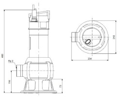 Grundfos UNILIFT AP50B.50.08.3V Paslanmaz Gövdeli Vortex Çarklı Kirli Su Drenaj Dalgıç Pompa 380V - 3
