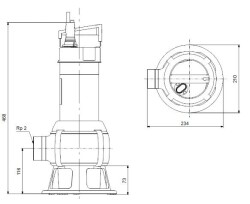Grundfos UNILIFT AP50B.50.11.3V Paslanmaz Gövdeli Vortex Çarklı Kirli Su Drenaj Dalgıç Pompa 380V - 3