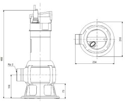 Grundfos UNILIFT AP50B.50.15.3V Paslanmaz Gövdeli Vortex Çarklı Kirli Su Drenaj Dalgıç Pompa 380V - 3