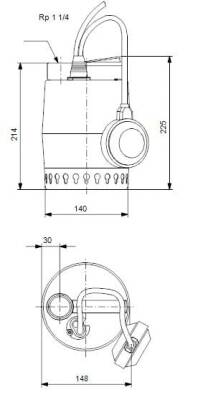 Grundfos UNILIFT KP250-A-1 Paslanmaz Gövdeli Kirli Su Drenaj Dalgıç Pompa - 2