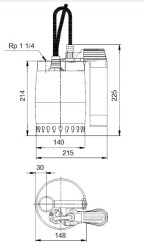 Grundfos UNILIFT KP250-AV-1 Paslanmaz Gövdeli Kirli Su Drenaj Dalgıç Pompa - 2