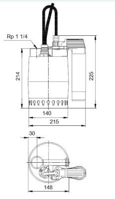 Grundfos UNILIFT KP250-AV-1 Paslanmaz Gövdeli Kirli Su Drenaj Dalgıç Pompa - 2