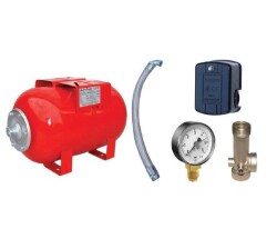 24 Litre Yatay Ayaklı Hidrofor Kiti, Hidrofor Bağlantı Takımı - Kampa