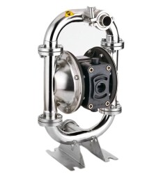 Huge Pump-Günalsan HP10 Paslanmaz Gövdeli Diyaframlı Havalı Pompa 150 Litre/Dakika 7 Bar 1'' - 1