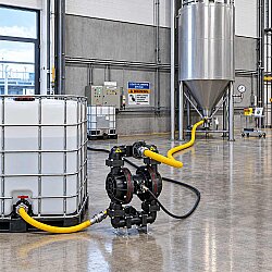 Huge Pump-Günalsan HP15 Plastik Polipropilen Gövdeli Diyaframlı Havalı Pompa 400 Litre/Dakika 7 Bar 1½'' - 5
