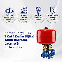 Kampa Tazyik-11D 1 Kat 1 Daire Dijital Akıllı Hidrofor - Otomatik Su Pompası - Kampa (1)