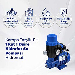 Kampa Tazyik-11H 1 Kat 1 Daire Hidrofor Su Pompası Hidromatlı - Kampa (1)