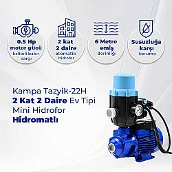 Kampa Tazyik-22H 2 Kat 2 Daire Ev Tipi Mini Hidrofor Hidromatlı - Kampa (1)