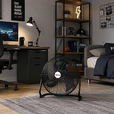 Kaşkar TX-20-F (FF500A) Yer Tipi Vantilatör Ayaklı 50cm 3 Hız Kademeli Siyah - 3