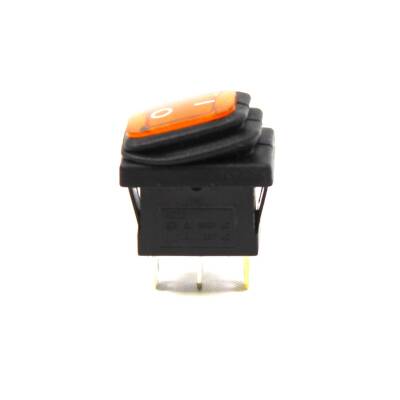 Körüklü Işıklı Anahtar 50 ADET Turuncu, ON-OFF 3 Pin - Düğme Buton Switch - 2