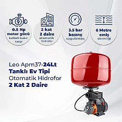 Leo Apm37-24Lt Tanklı Ev Tipi Otomatik Hidrofor 2 Kat 2 Daire - Kampa (1)