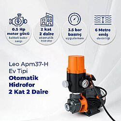 Leo Apm37-H Ev Tipi Otomatik Hidrofor 2 Kat 2 Daire - 3