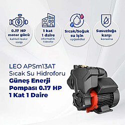 LEO APSm13AT Sıcak Su Hidroforu, Güneş Enerji Pompası 0.17 HP - 1 Kat 1 Daire - LEO (1)